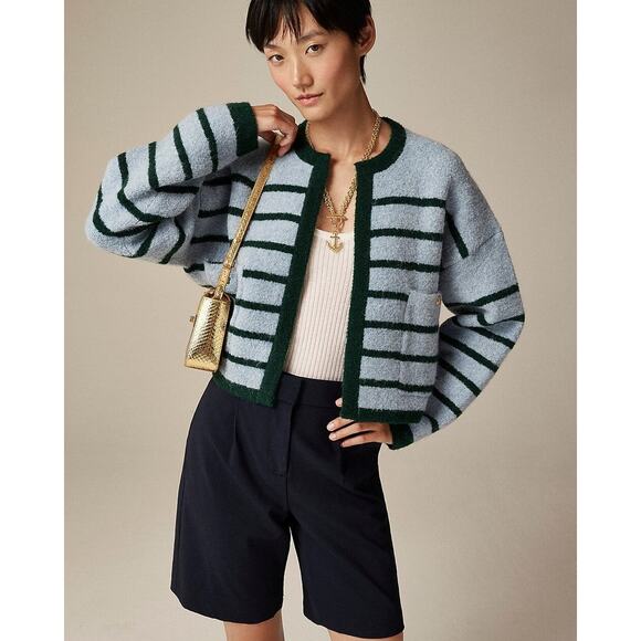 J.Crew Patch Pocket Lady Jacket In Double Faced Wool - XL - Ice Blue - Picture 2 of 4